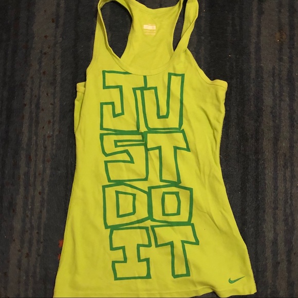 lime green nike tank top